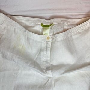 NWT: Sigrid Olsen White Linen Trousers